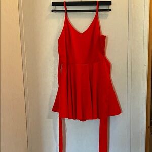 She + Sky Red Jumpsuit